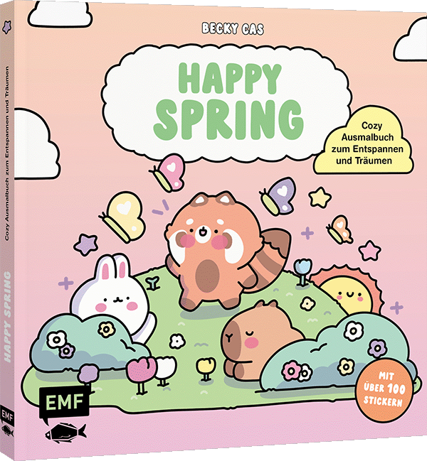 Happy Spring - Cozy Ausmalbuch zum Entspannen und Träumen
